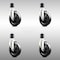 Service Caster 5 Inch 316SS Soft Rubber Wheel Swivel 1-3/4 Inch Expanding Stem Caster Set SCC SCC-SS316EX20S514-SRS-134-4 - alternate 1